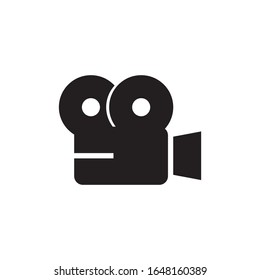 Diseño de iconos vectoriales del logotipo de la cámara de cine