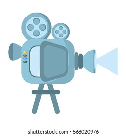 film camera projector reel vector illustration eps 10