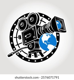 Film camera for shooting films, TV series, commercials, globe, world