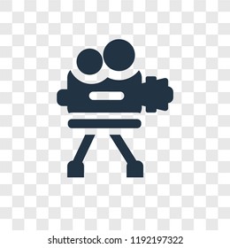 Film Camera vector icon isolated on transparent background, Film Camera transparency logo concept