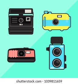 Film camera vector set.