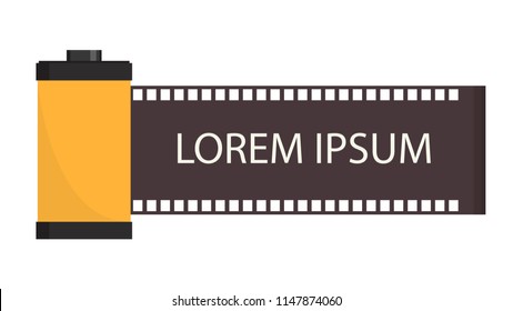 Film camera vector. symbol. logo. free space for text. wallpaper. label. background.