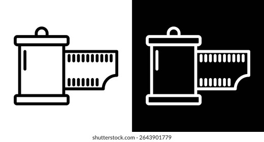 Film canister icon Graphic vector set for ui design