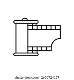 Film canister icon isolated. simple vector icon on white background