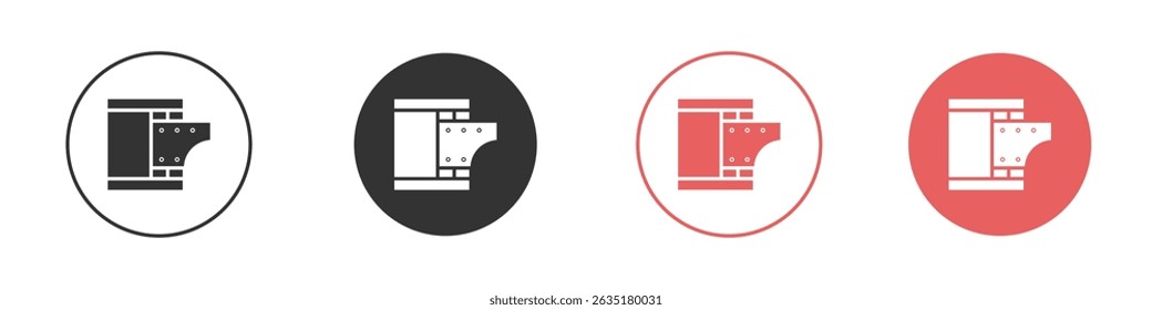 Film canister icon vector design template simple and clean style