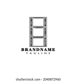 film cartoon logo template icon design black modern isolated vector