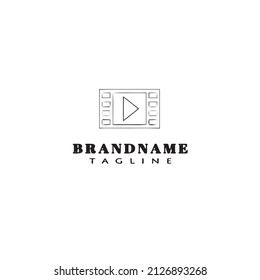 film cartoon logo template icon design black modern isolated vector illustration
