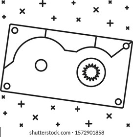 film cassette icon illustration  
