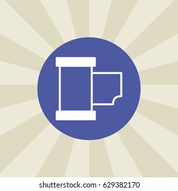 film cassette icon. sign design. background