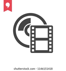 Film cd vector icon
