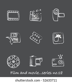 Film chalkboard icons...series no.18