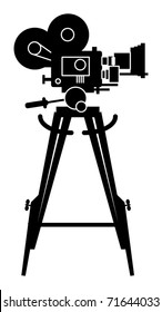 Film cinema camera, vector illustration