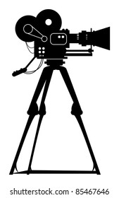 Film Cinema Camera, Vector Illustration