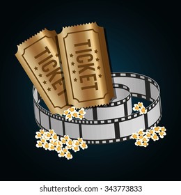 Film and cinema icons graphic design, vector illustration eps10