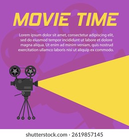 Filme cinema filme projetor câmera cartaz cinema retro quadro ícone mostrar vídeo velho vintage apresentação criativa arte entretenimento indústria detalhe símbolo vetor mecânico