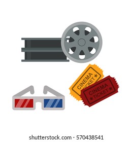 Film cinema technology vector illustration.