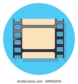 film circle icon with shadow