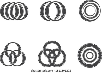 film circle logo design template vector