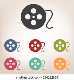 film circular icon set