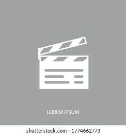 film clap board cinema icon. Vector illustration EPS 10.