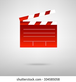 film clap board cinema vector icon