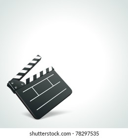 Film Clap Board Cinema Vector Background. Eps 10.