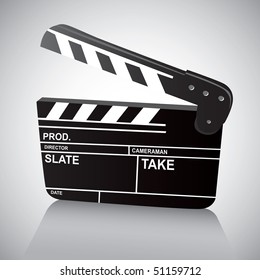 Film Clapboard (vector). In the gallery also available XXL jpeg version of this image.