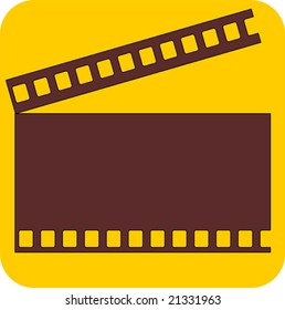  film clapper board in a ash colour background	