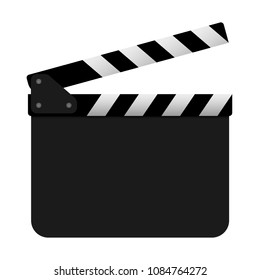 Film clapper board on white background. Vector illustration