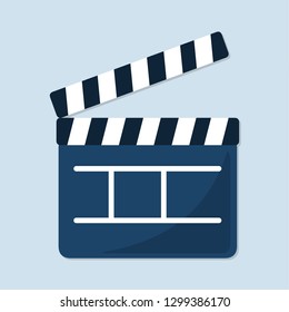 Film clapper board vector illustration