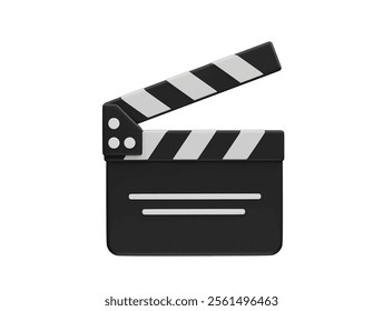 Film Clapper icon illustration. Movie cinema vector 3d illustration