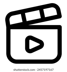 Icono de clip de película para Web, App, infografía, etc