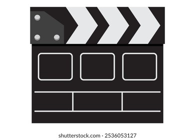 Filme Clapperboard ilustração conceito, ilustração de vetor de estilo plano.