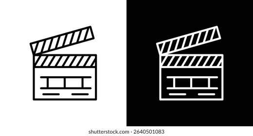 Film clapperboard icon Graphic vector set for ui design