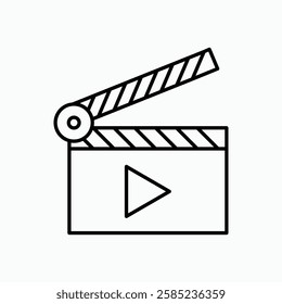 Film clapperboard icon. simple vector icon