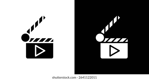 Film clapperboard icon symbols. Vector illustration.