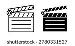 Film clapperboard icon UI vector. Vector icon set.