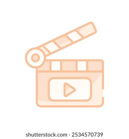 Filme Ícones Clapperboard definir cinco ilustração de estoque de vetor de estilo diferente