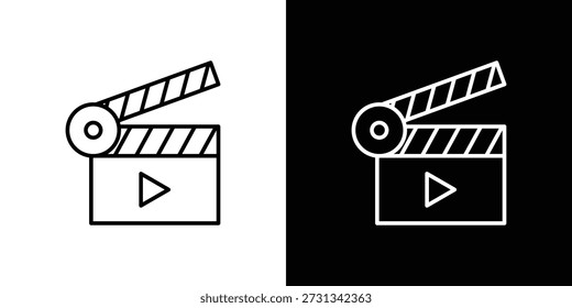 Iconos de la película clapperboard colección simple del elemento.