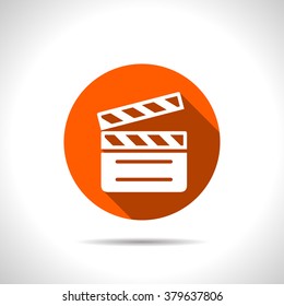 film clapperboard vector icon