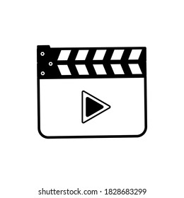 Film clappers boards isolated. Blank movie clapper cinema vector illustration