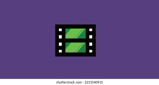 Recorte de película Diseño plano Vector de arte Ilustración Diseño gráfico.eps