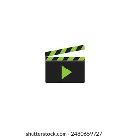 Icono de Clip de película diseño de Vector plano
