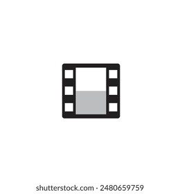Film clip icon flat vector design