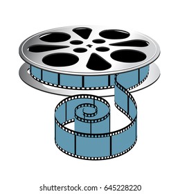 Film coil on a white background.
