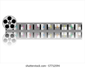 Film COLORFUL  countdown vector