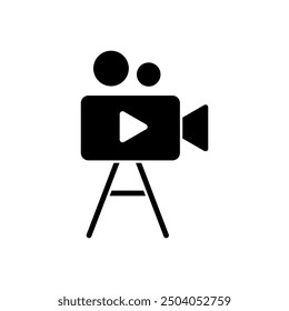 film concept line icon. Simple element illustration.film concept outline symbol design.