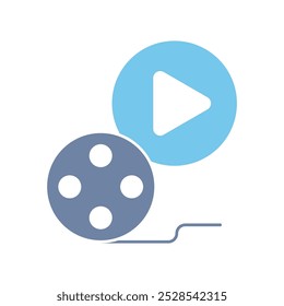 film concept line icon. Simple element illustration. film concept outline symbol design.