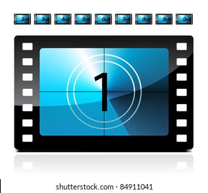 Film countdown from 1 to 9