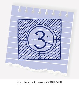 film countdown doodle